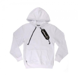  HoodieBuddie White pull over 240gm fleece unisex (AJ2210/WHT L)